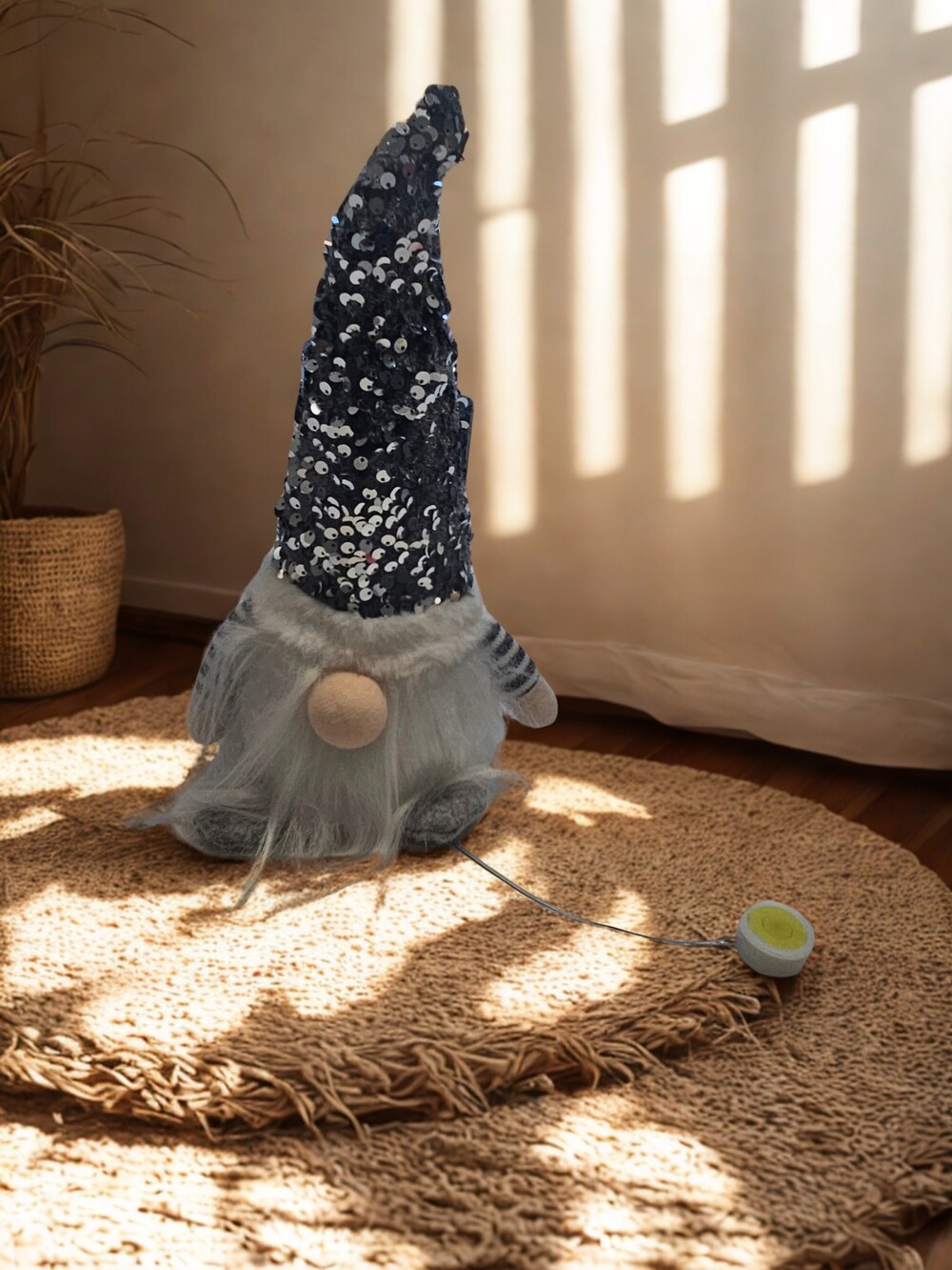 Sequin Light-Up Faceless Gnome